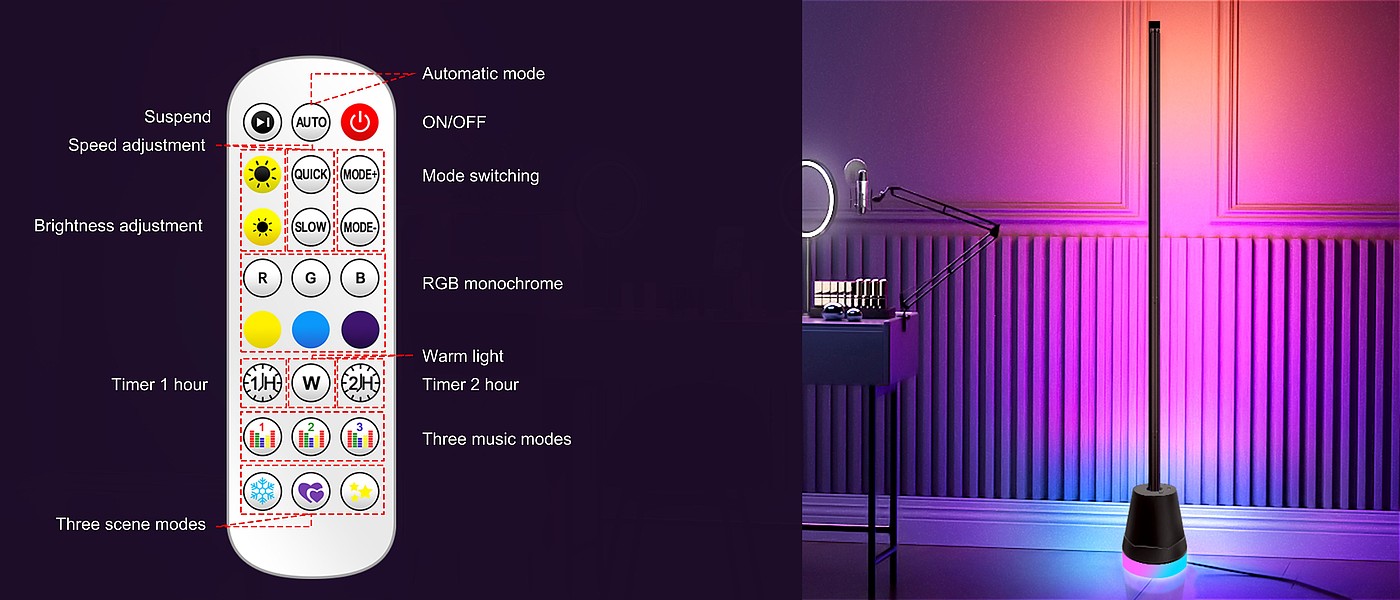 Floor lamp，Atmosphere lamp，
