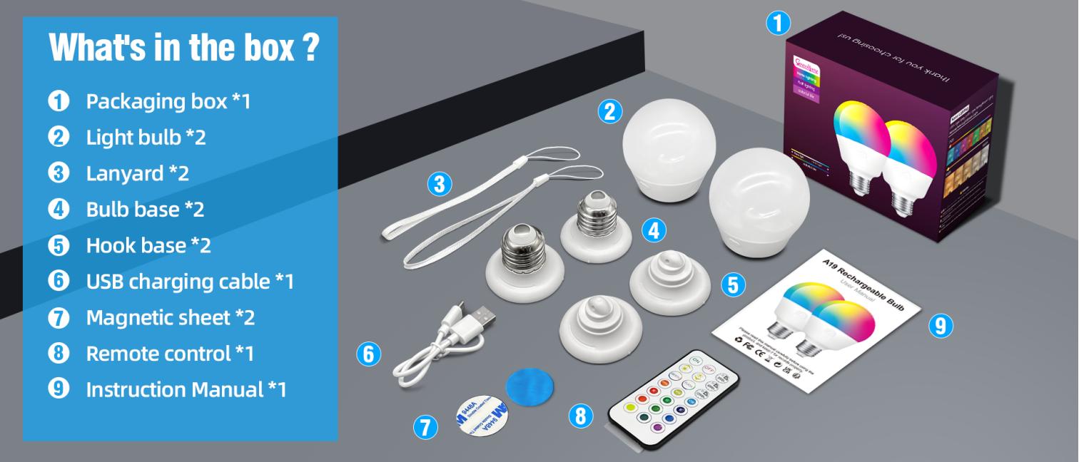 Bluetooth light bulb，Intelligent bulb，Rechargeable bulb，