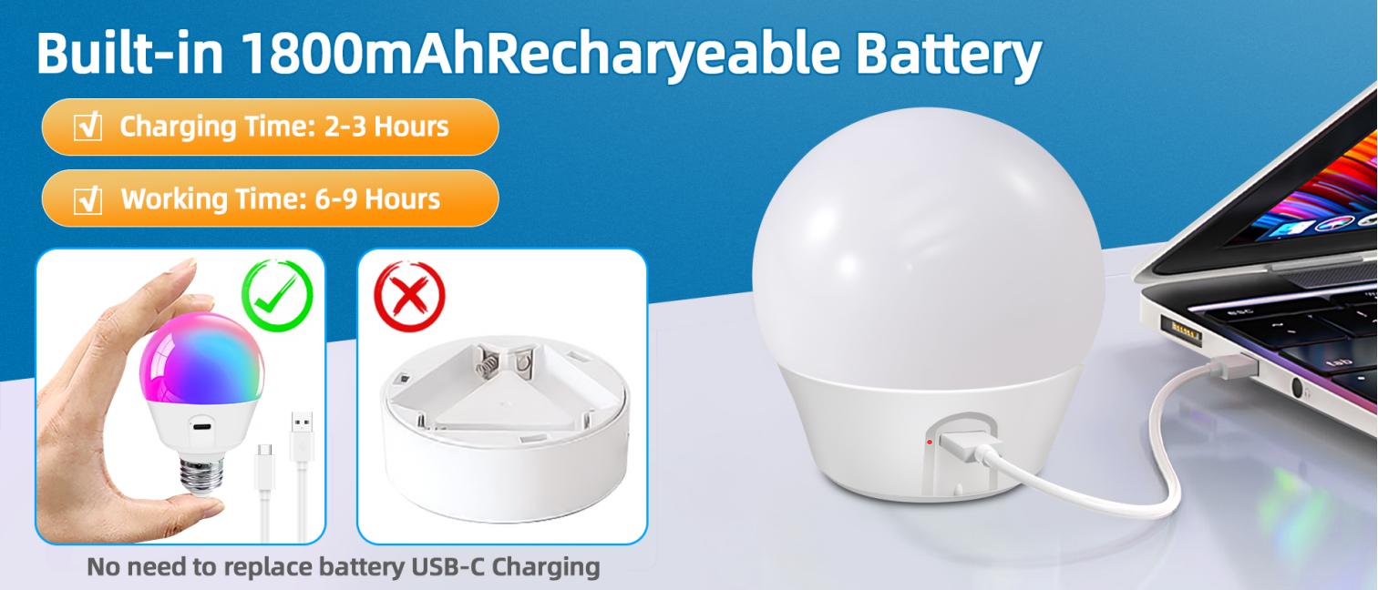 Bluetooth light bulb，Intelligent bulb，Rechargeable bulb，