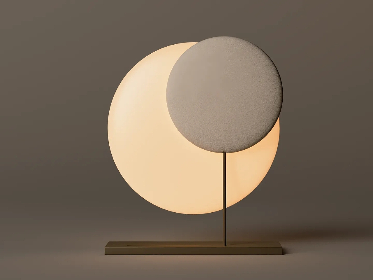 Moonbeam，Six N. Five，Lunar Eclipse Table Lamp，Indoor atmosphere，Leatherwear，