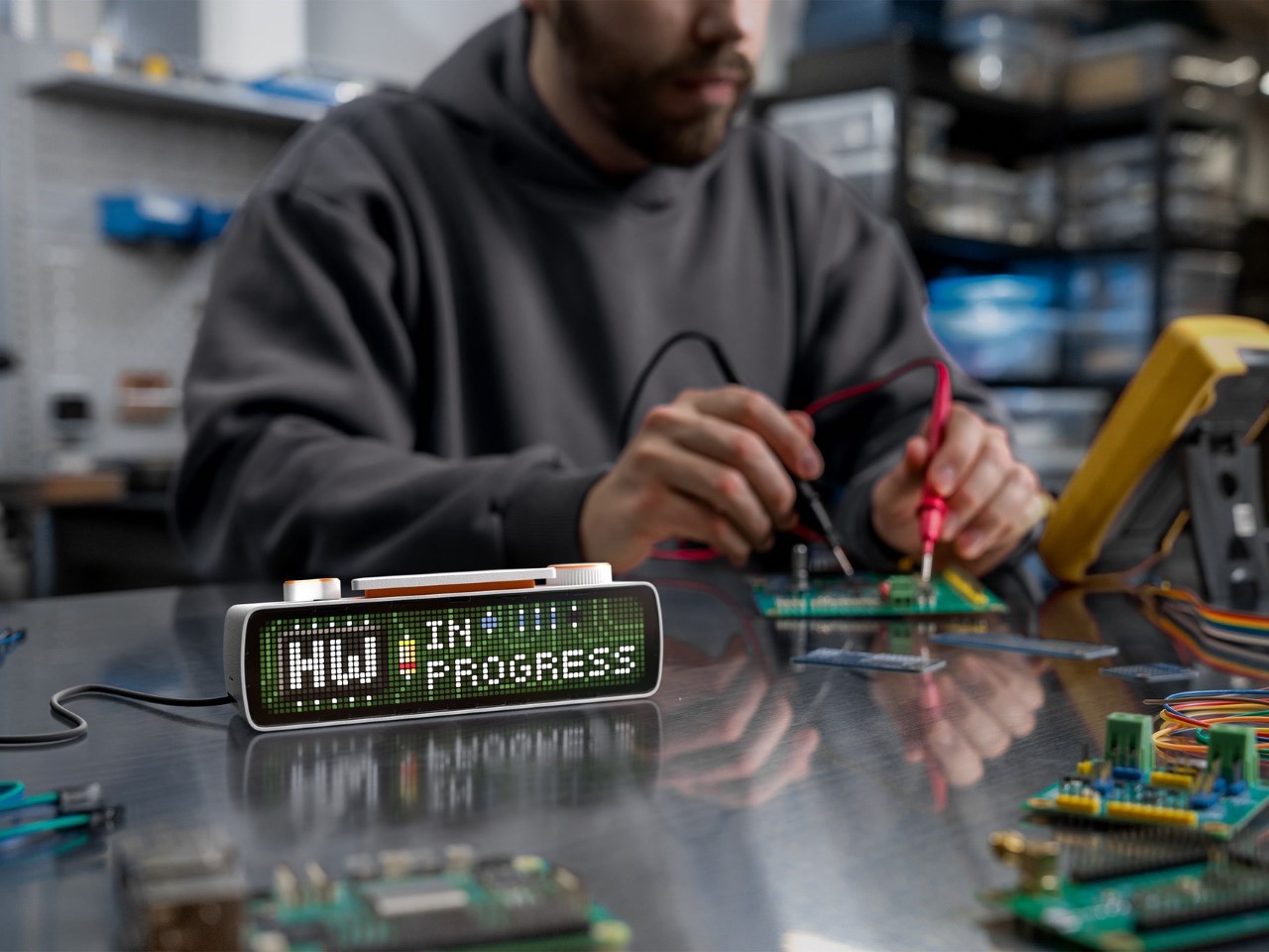 Electronic clock，RGB Status Light，Busy Bar，Matter Smart Home，