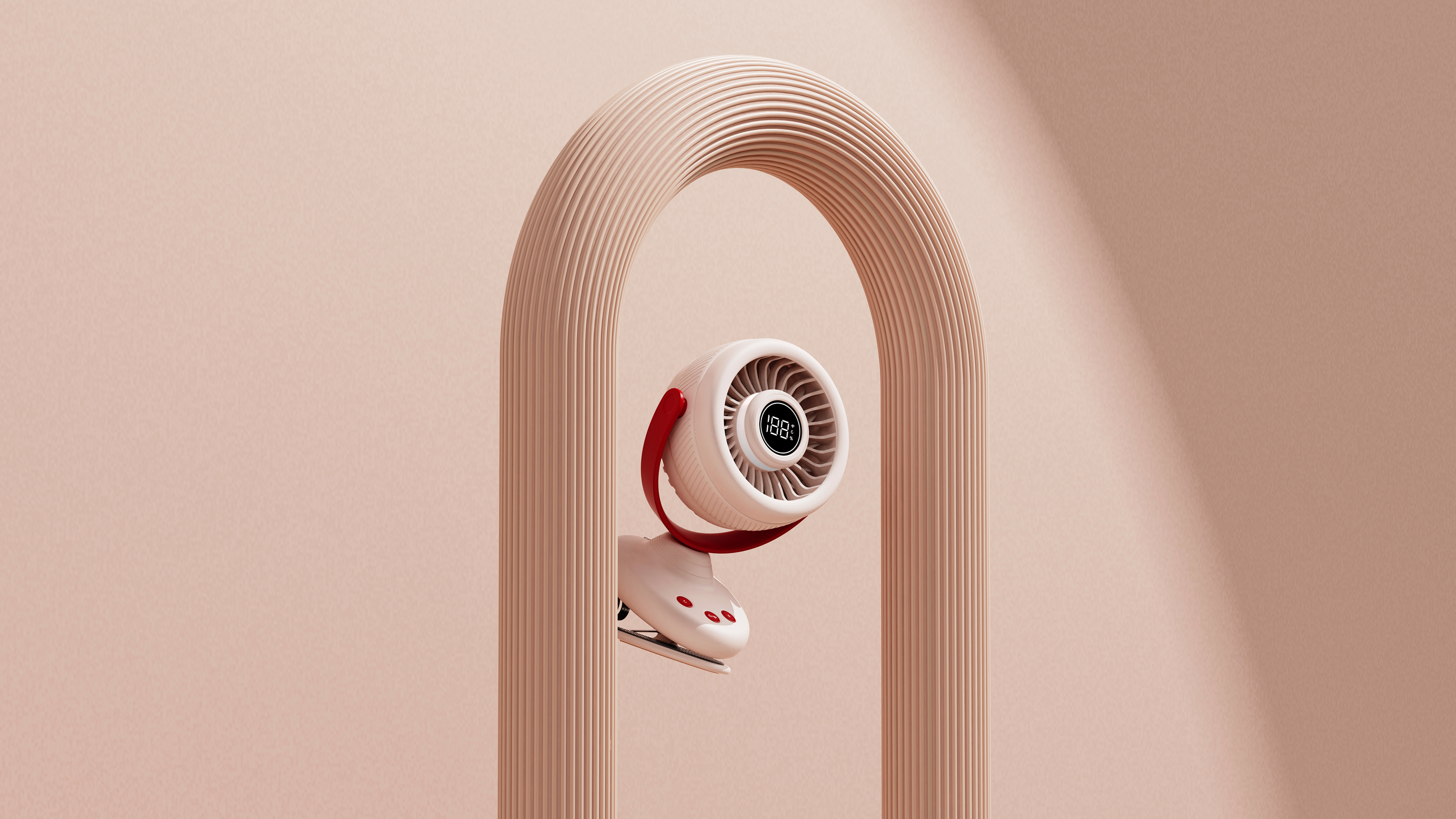 product design，Household appliances，Portable fan，Clip fan，Round design，