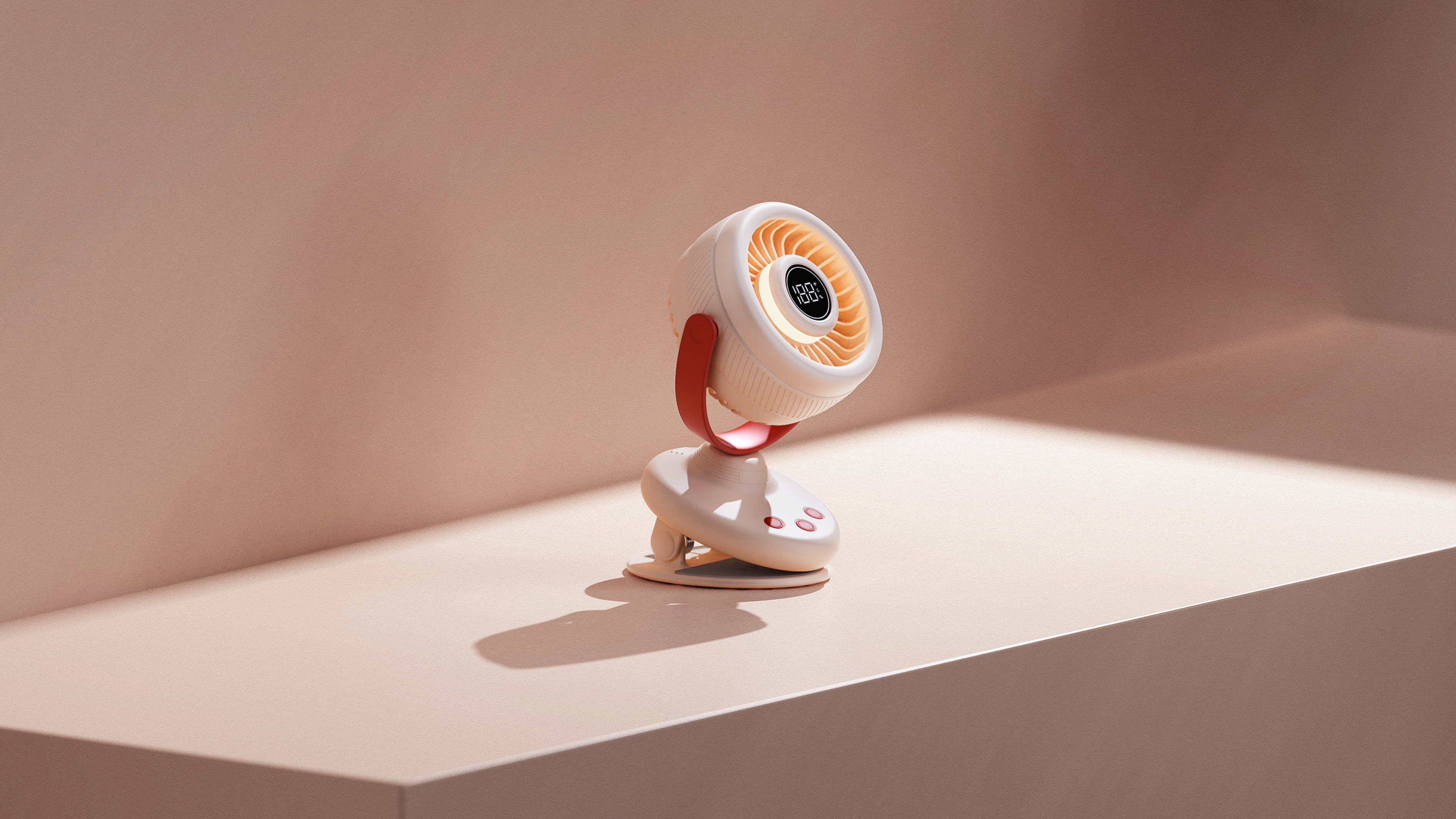 product design，Household appliances，Portable fan，Clip fan，Round design，