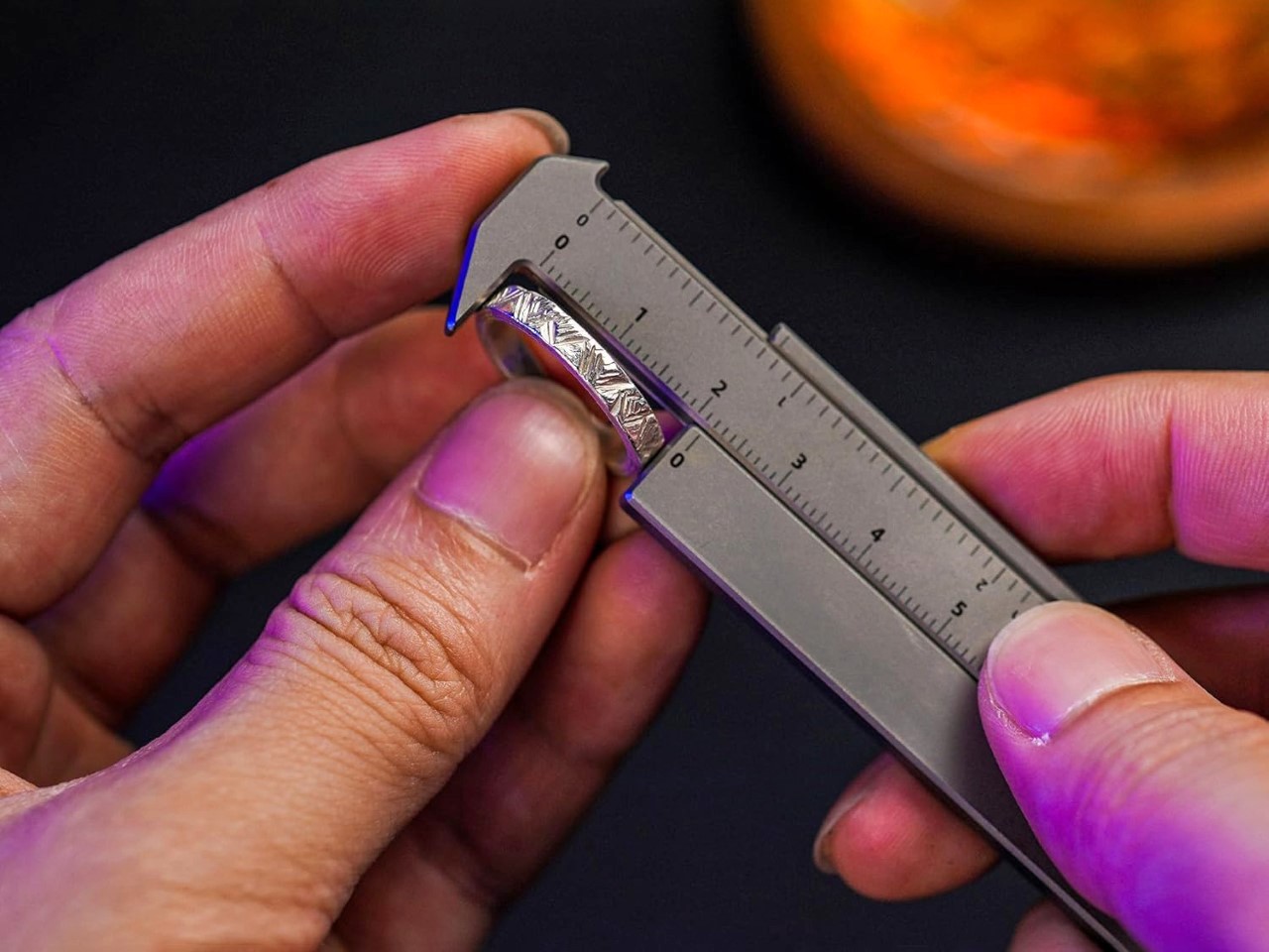 Titanium Alloy EDC，key ring caliper，carry-on，Precision measurement，Pocket tools，