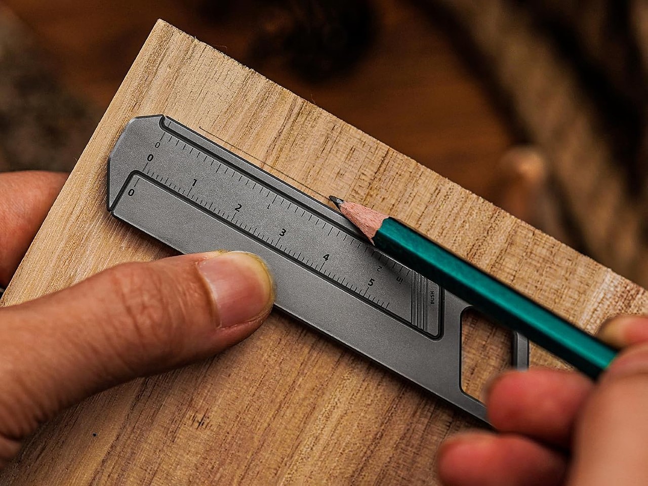Titanium Alloy EDC，key ring caliper，carry-on，Precision measurement，Pocket tools，