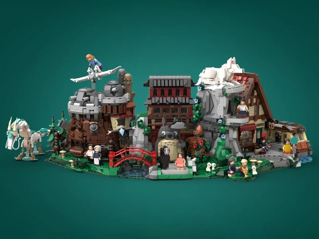 lego，MOC，Handmade works，Hayao Miyazaki，Spirited away，