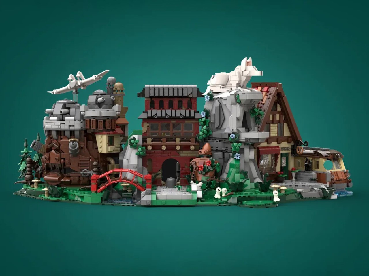 lego，MOC，Handmade works，Hayao Miyazaki，Spirited away，