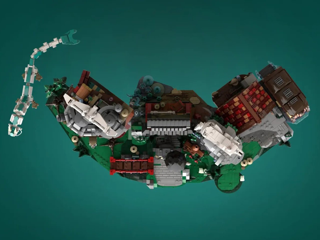 lego，MOC，Handmade works，Hayao Miyazaki，Spirited away，