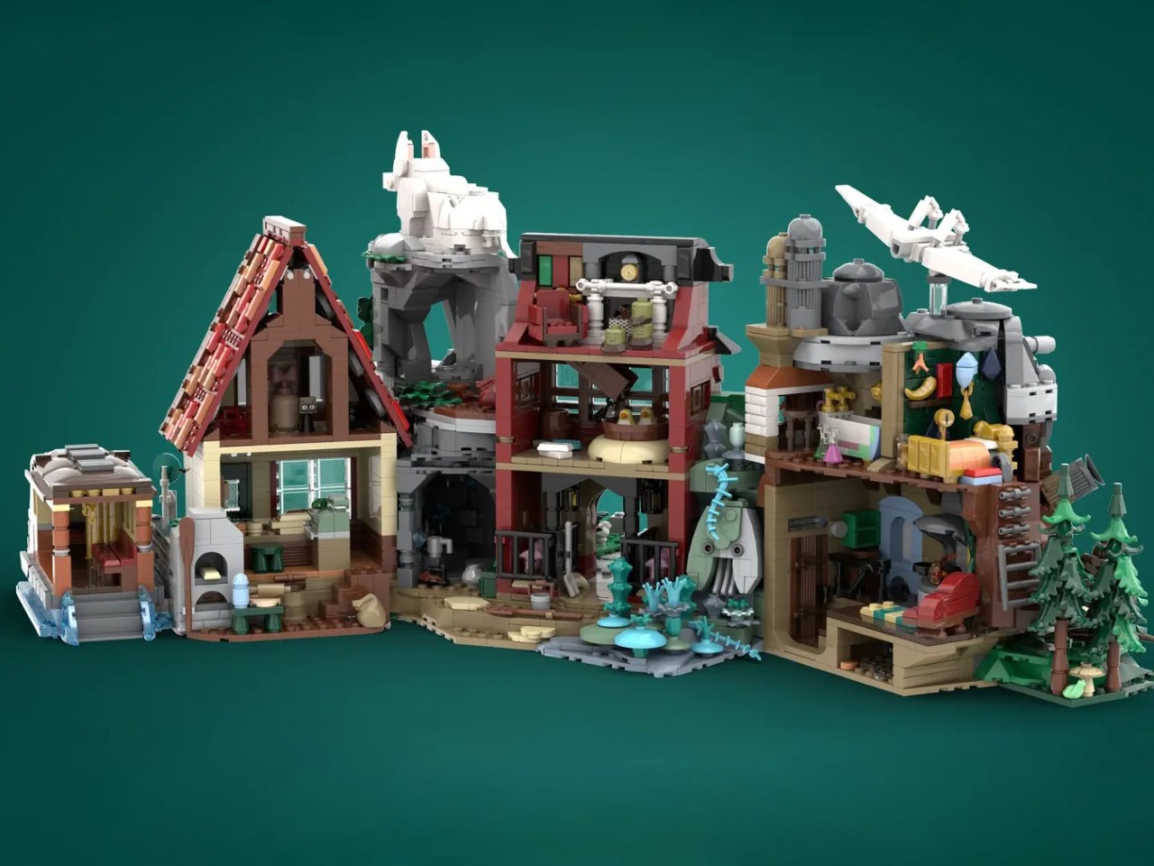 lego，MOC，Handmade works，Hayao Miyazaki，Spirited away，