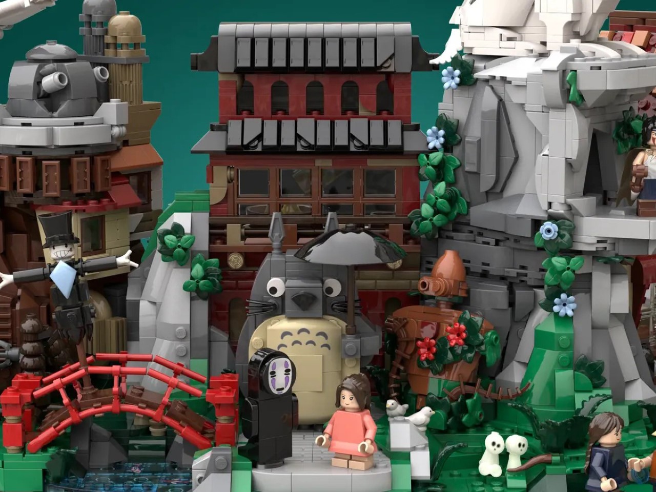 lego，MOC，Handmade works，Hayao Miyazaki，Spirited away，