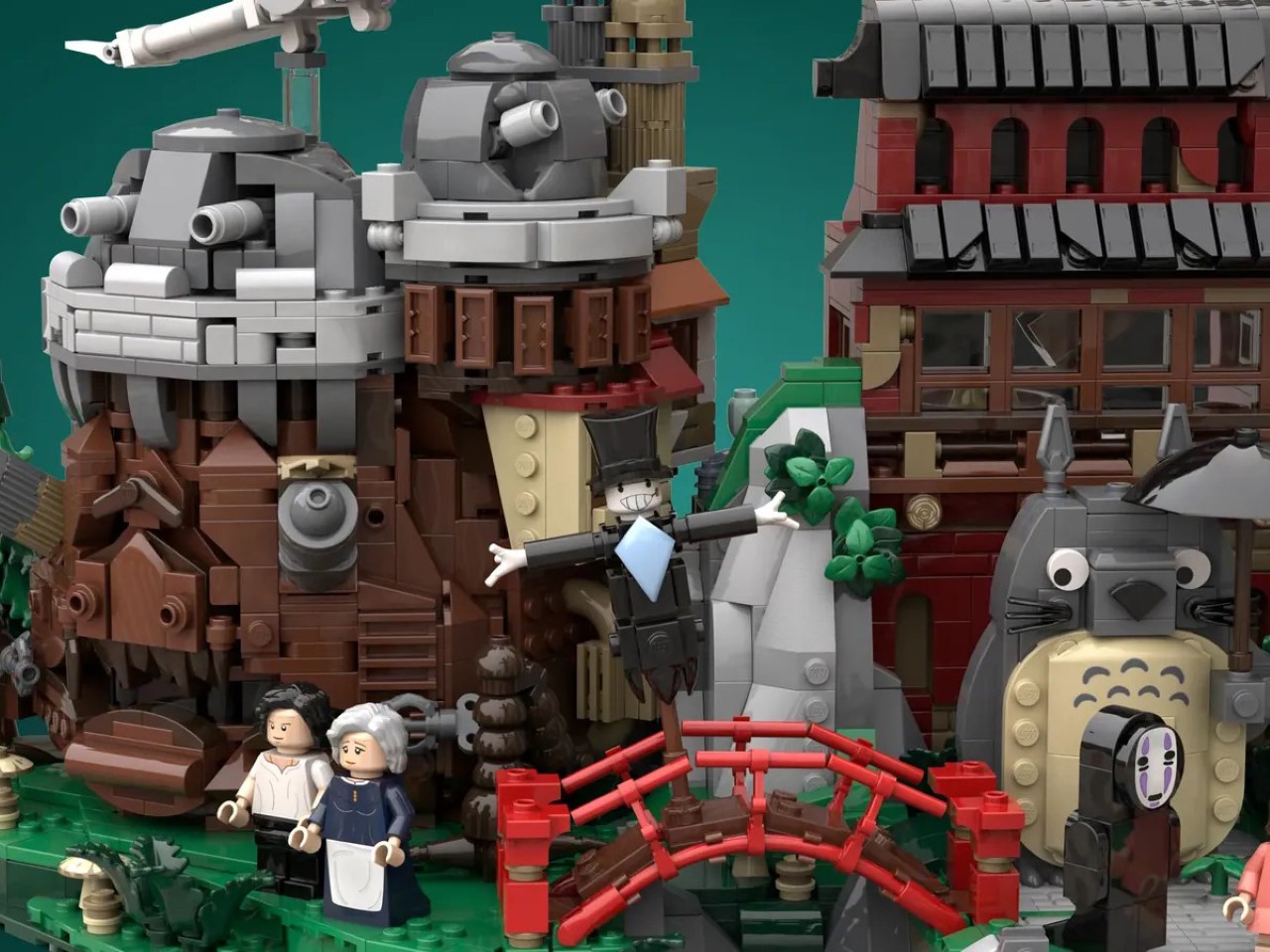 lego，MOC，Handmade works，Hayao Miyazaki，Spirited away，
