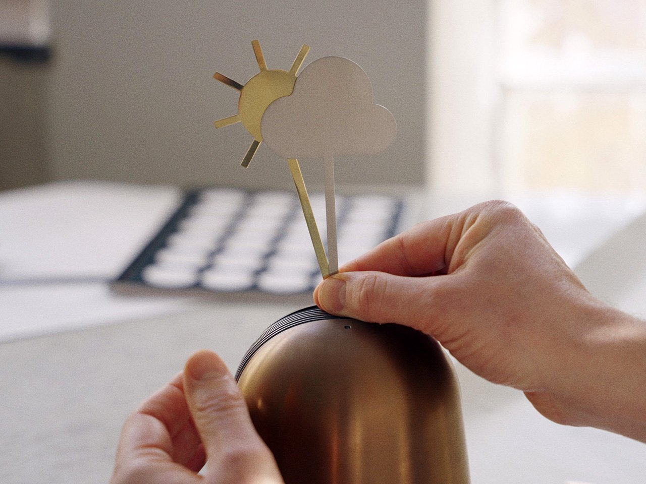 KLONG，Dynamic Weather Sculpture，Skymill，copper shell machinery，Atmosphere lamp，