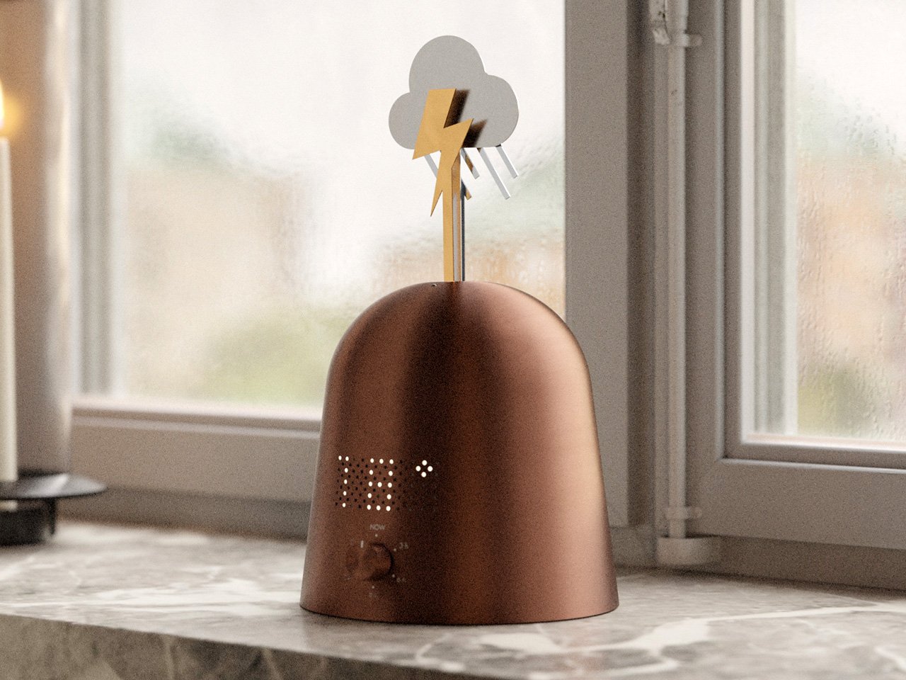 KLONG，Dynamic Weather Sculpture，Skymill，copper shell machinery，Atmosphere lamp，