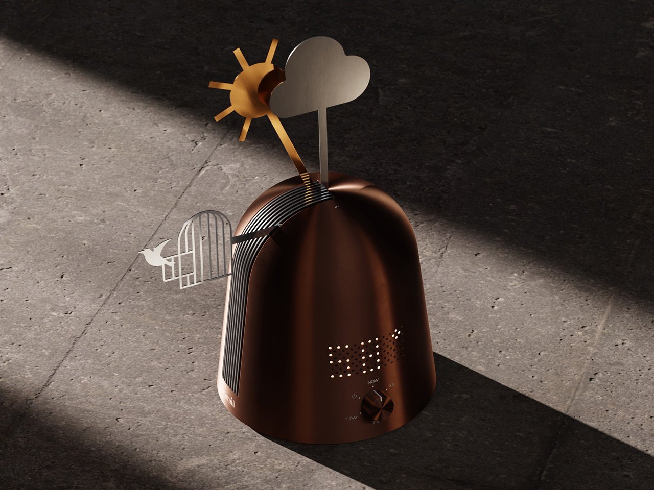 KLONG，Dynamic Weather Sculpture，Skymill，copper shell machinery，Atmosphere lamp，