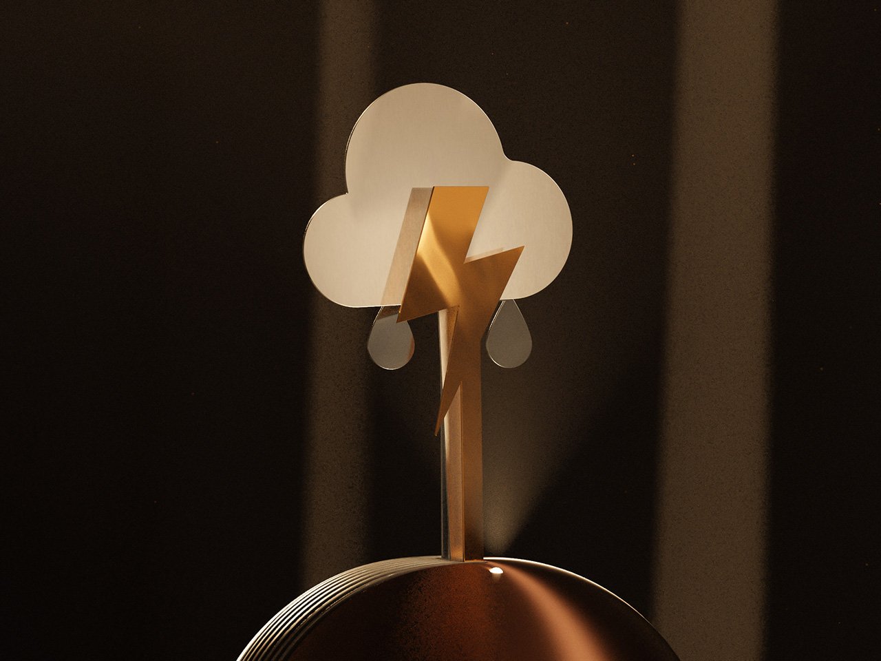 KLONG，Dynamic Weather Sculpture，Skymill，copper shell machinery，Atmosphere lamp，