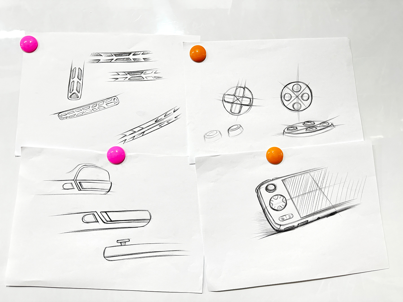 Product design, industrial design, handheld, Android game machine.，