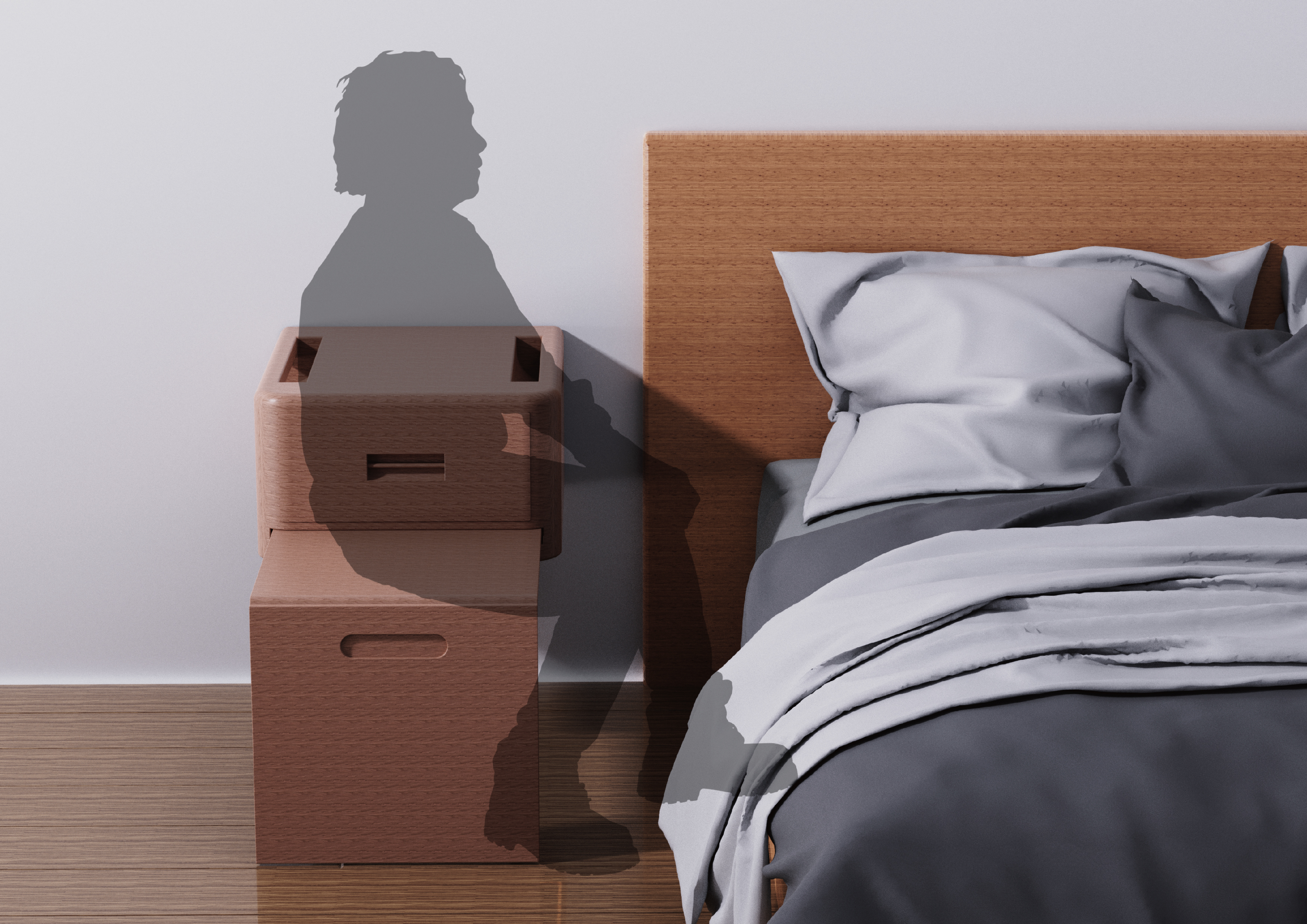 industrial design，product design，bedside cupboard，Household products，Furniture products，aged，Suitable aging，Emotionalization，