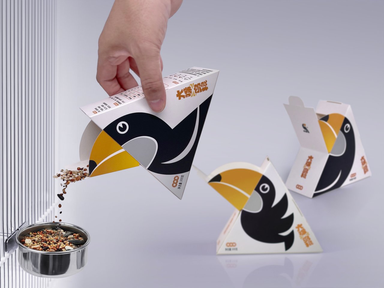 Big-billed Bird，Food packaging，product design，Birds Food Packaging，