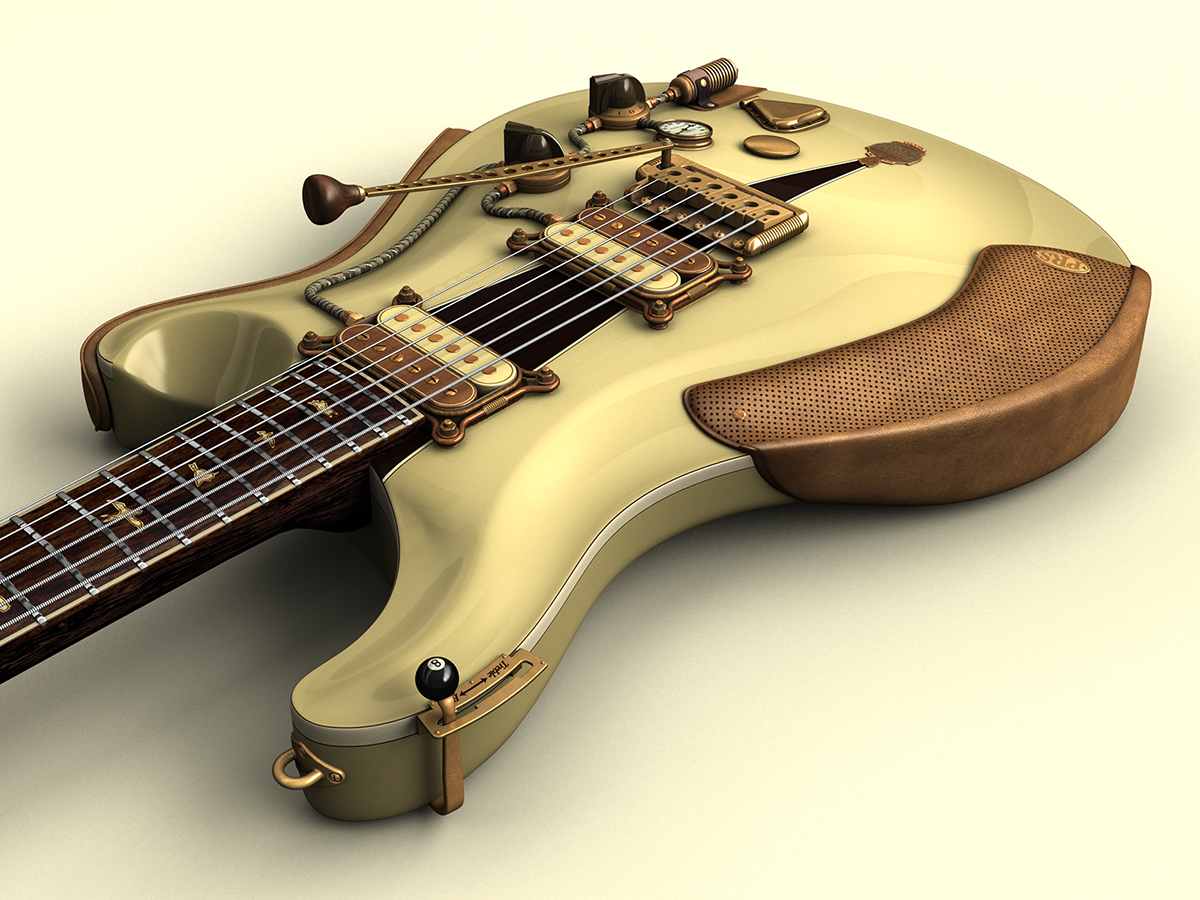 Retro，color，music，guitar，