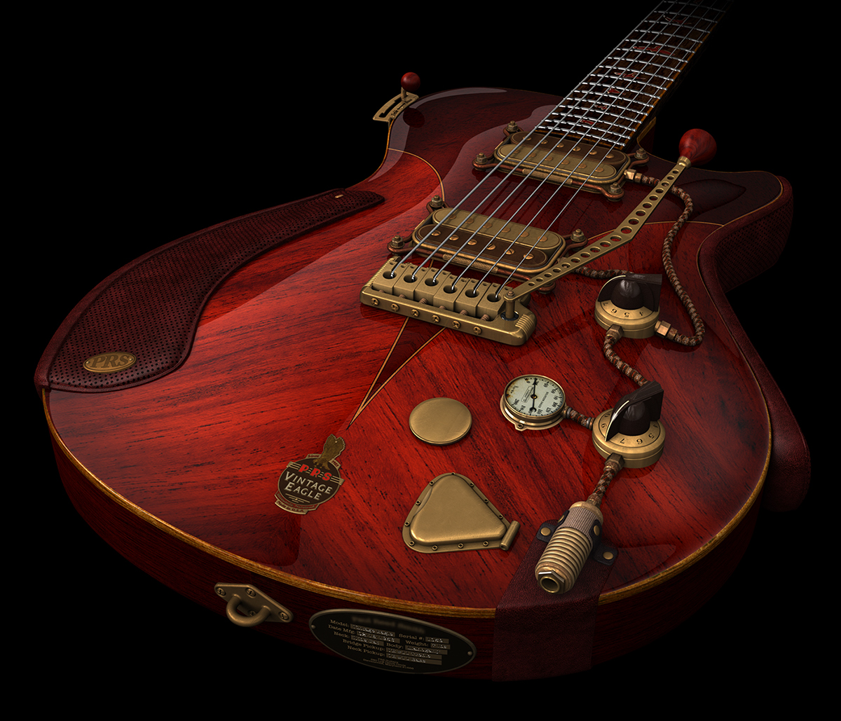 Retro，color，music，guitar，