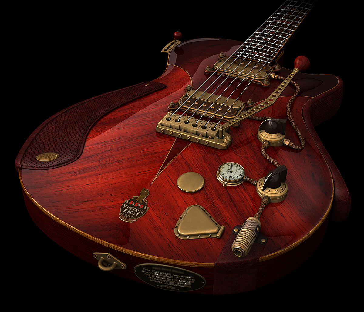 Retro，color，music，guitar，