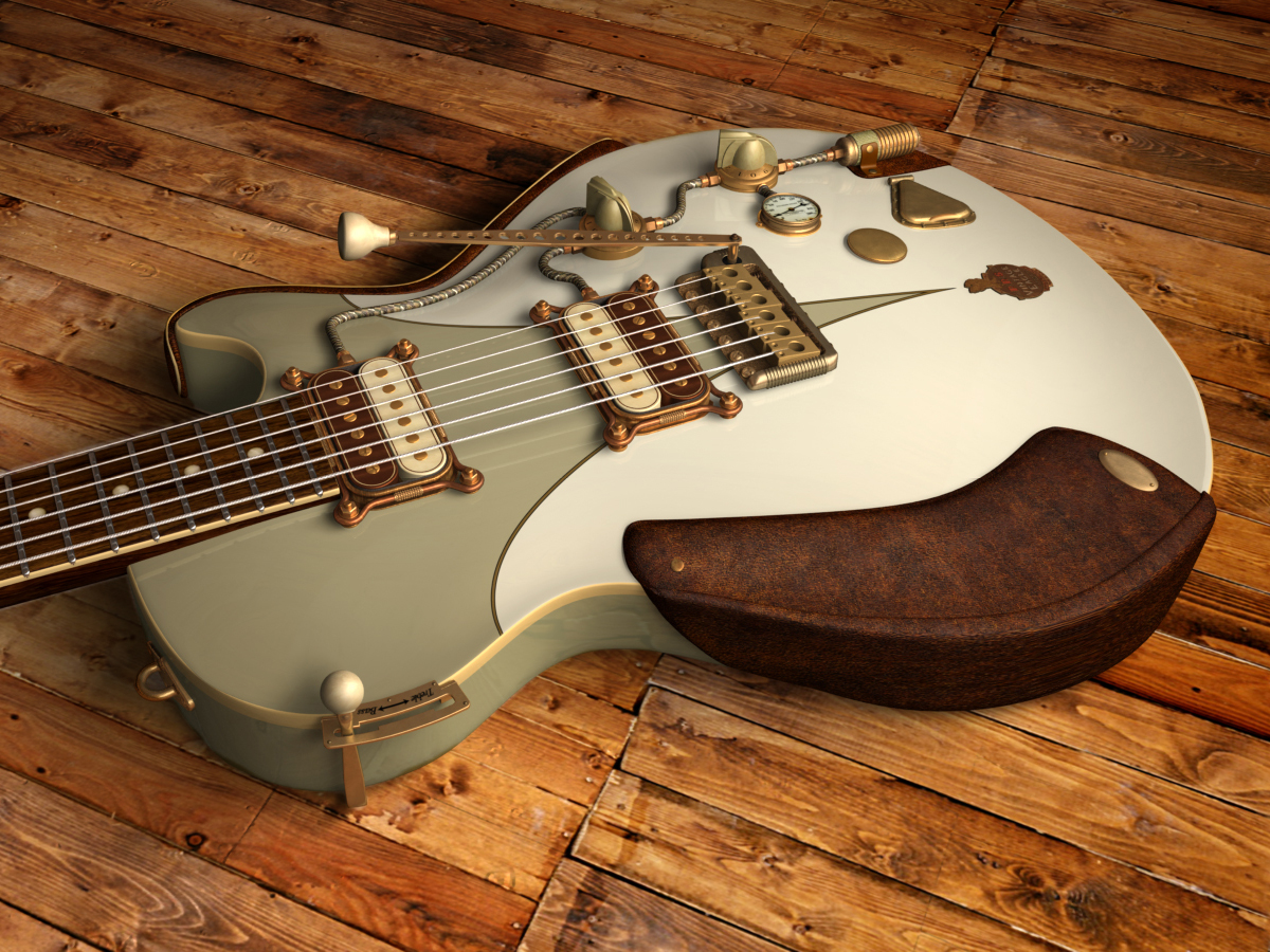 Retro，color，music，guitar，