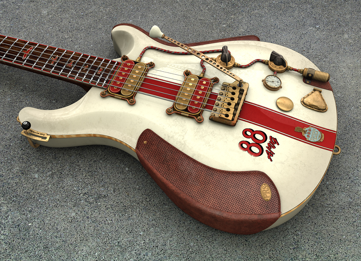 Retro，color，music，guitar，