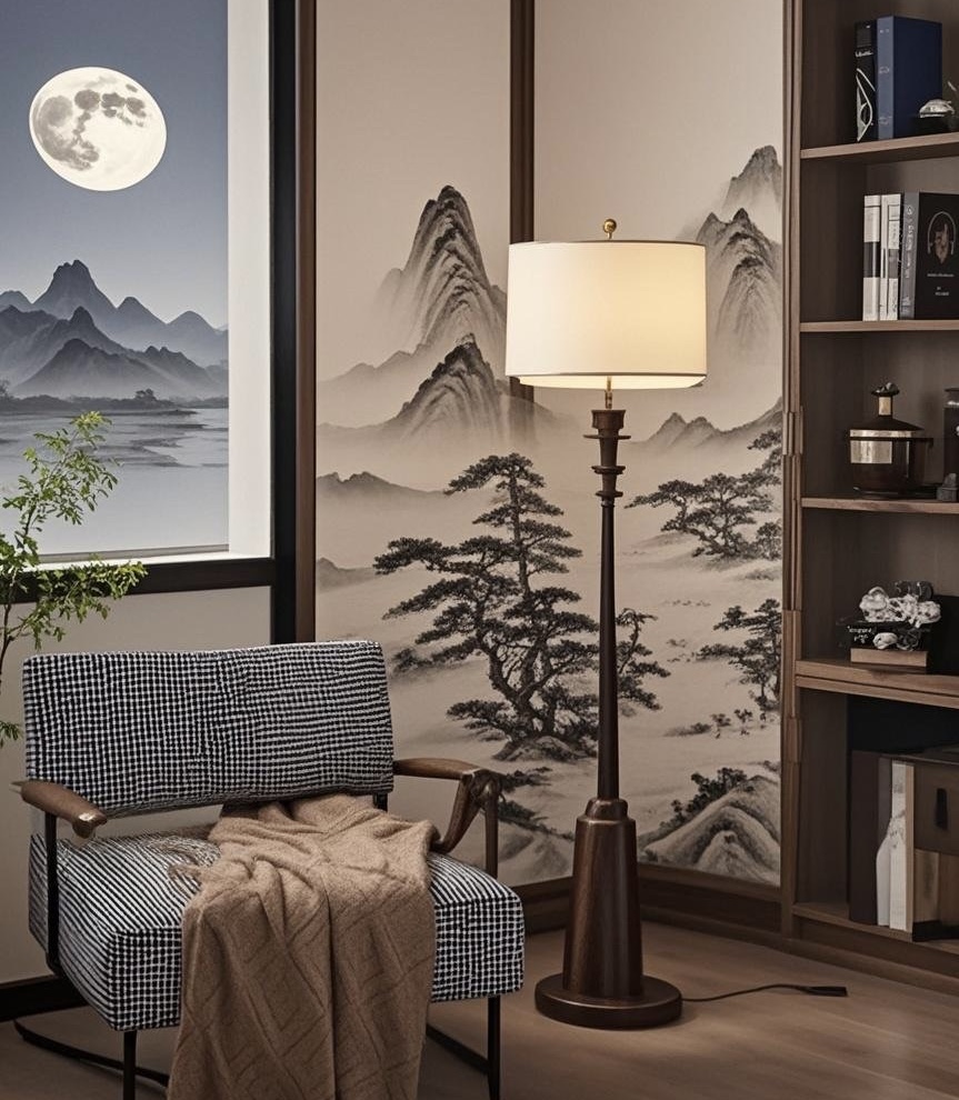 Floor lamp, mid-ancient，