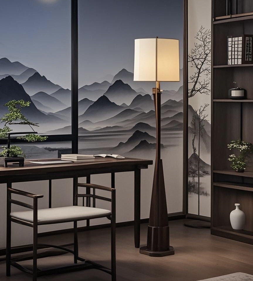 Floor lamp, mid-ancient，