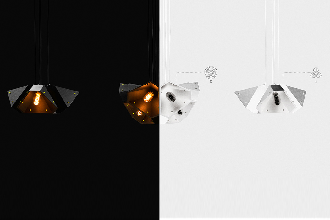 Modular lamps，combination，black，