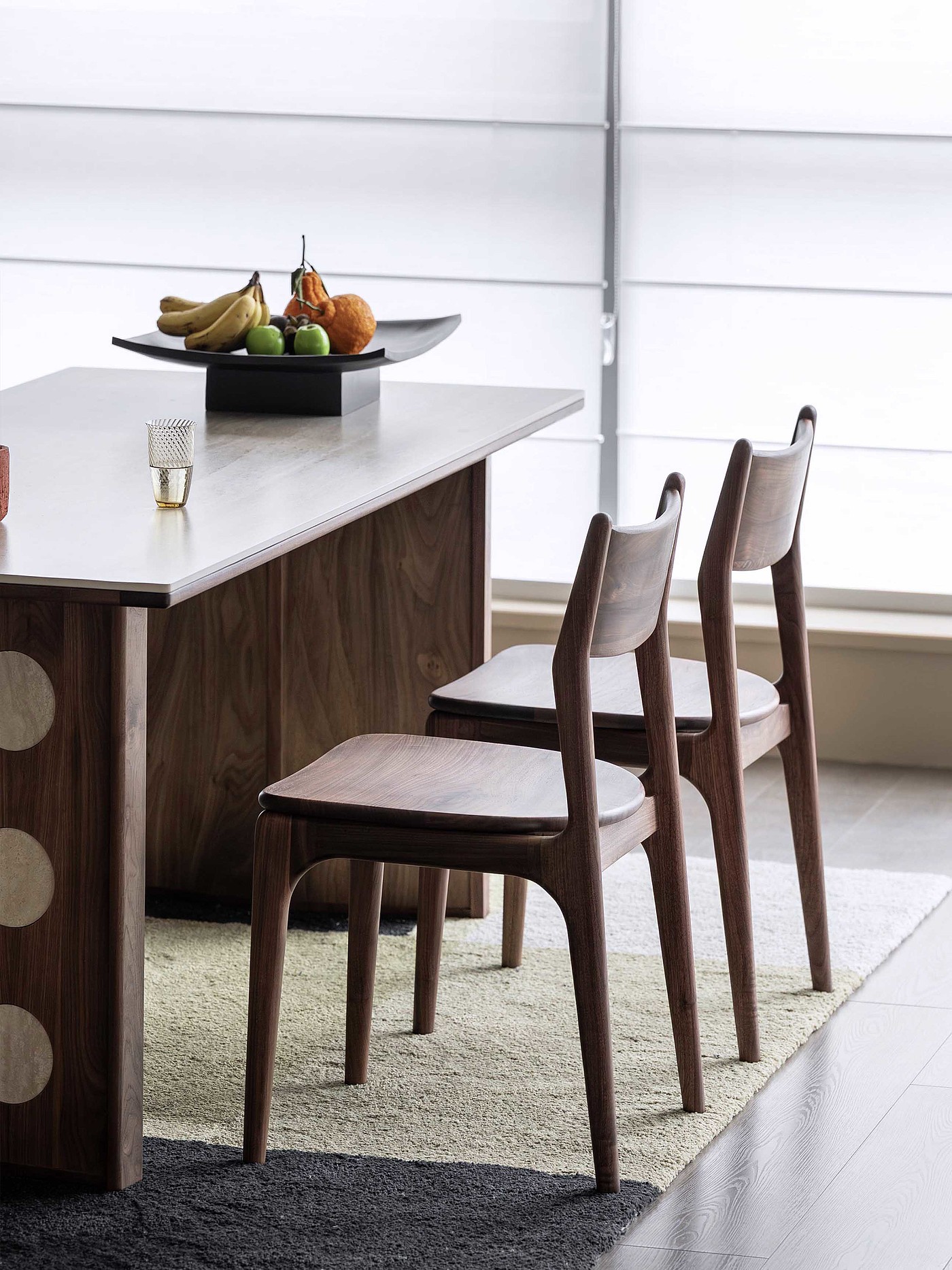 Residential Furniture，Solid wood dining chair，furniture design ，Original design，Solid wood furniture，Black walnut furniture，