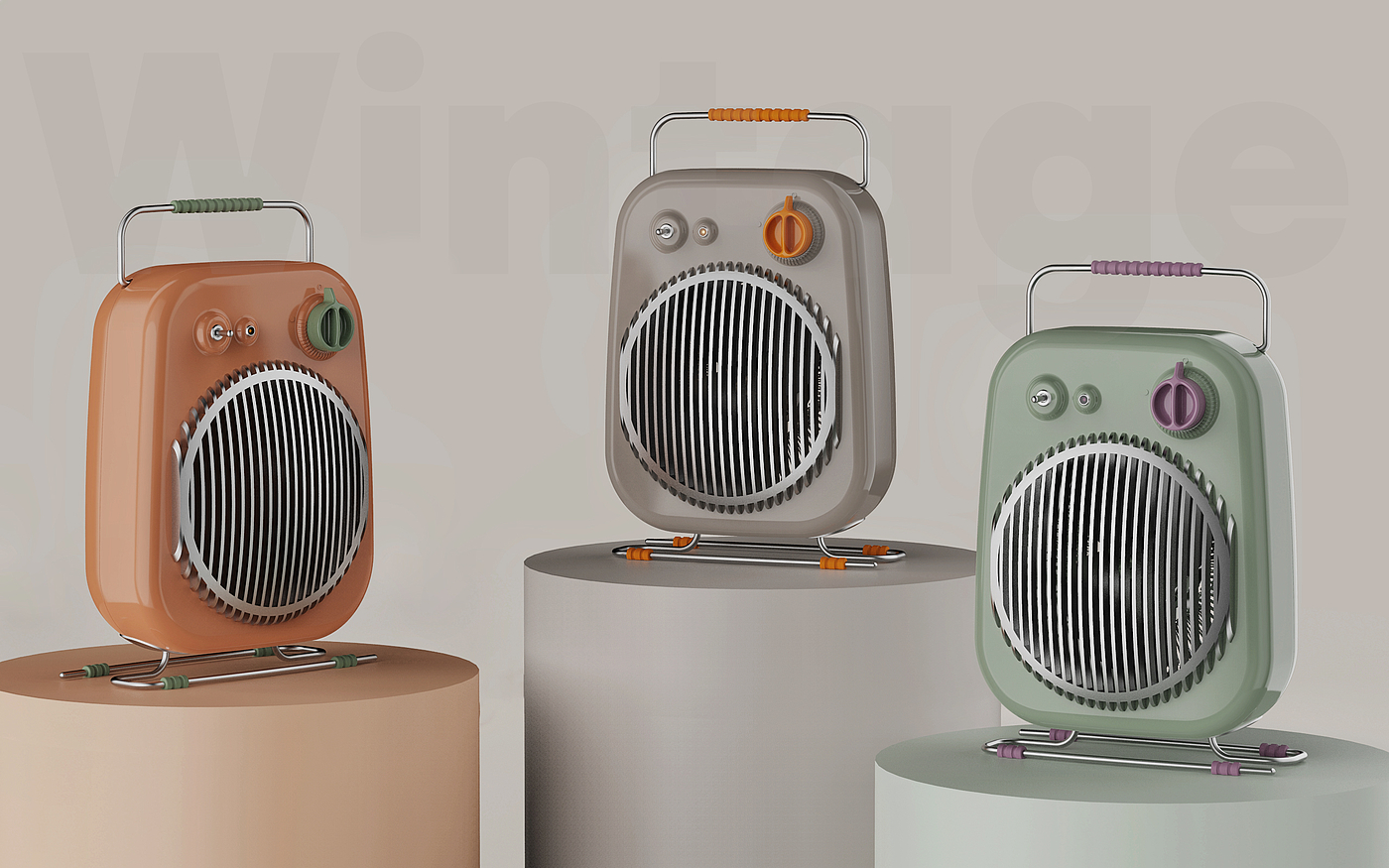 Air heater，product design，Home appliance design，Retro Design ，Italian original design，