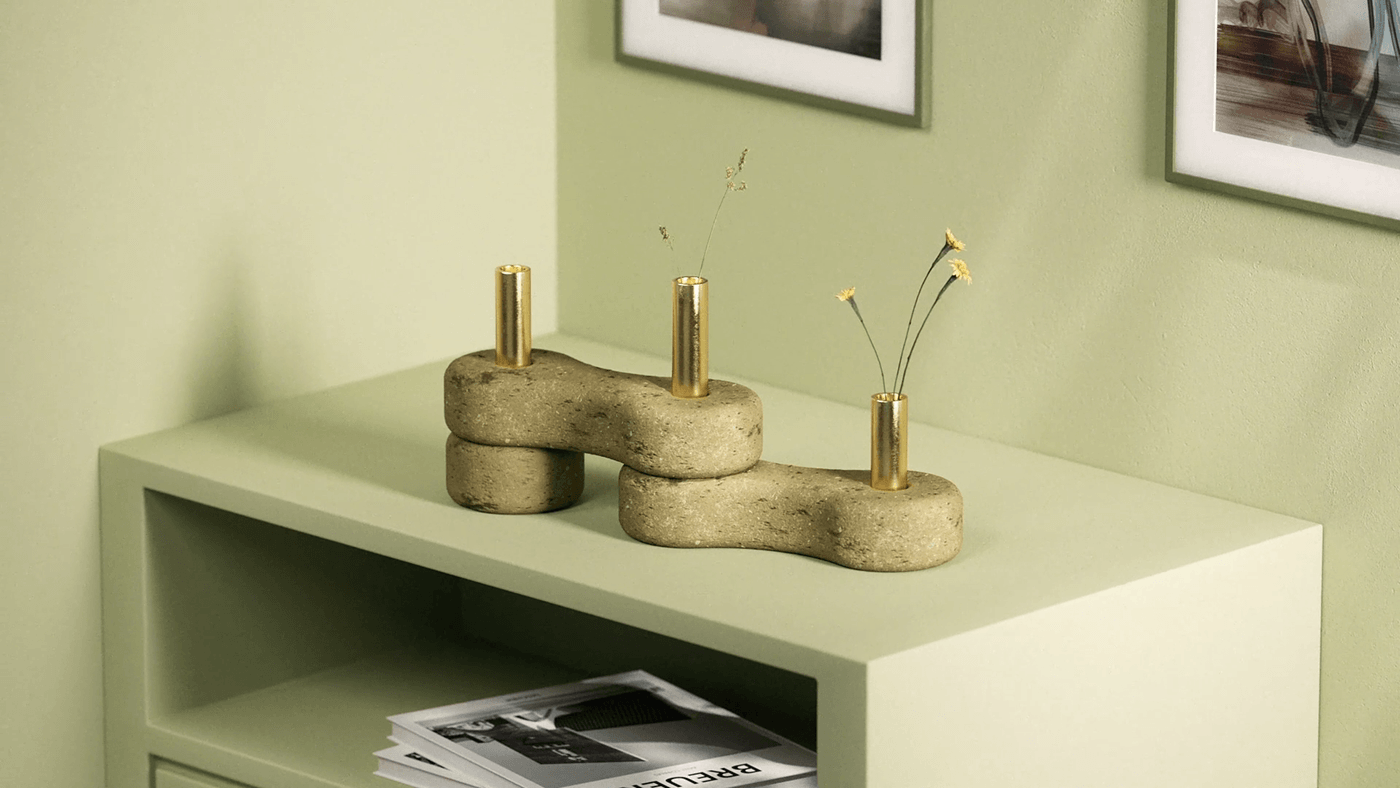 LINK，Recyclable fabric，modularization，vase，parts，