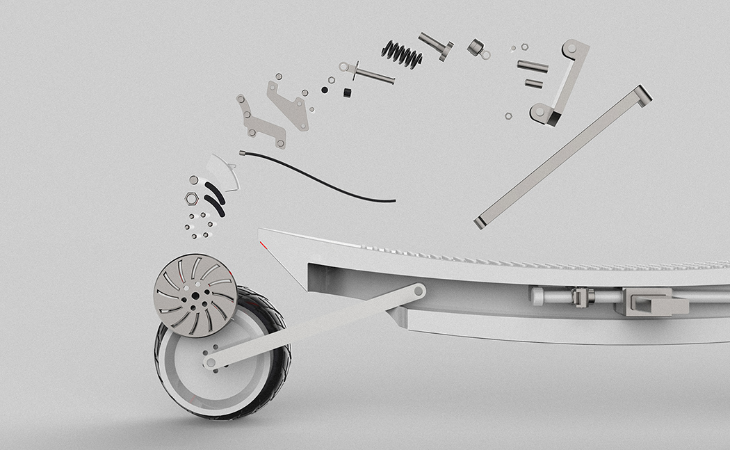 conceptual design，Scooter，white，