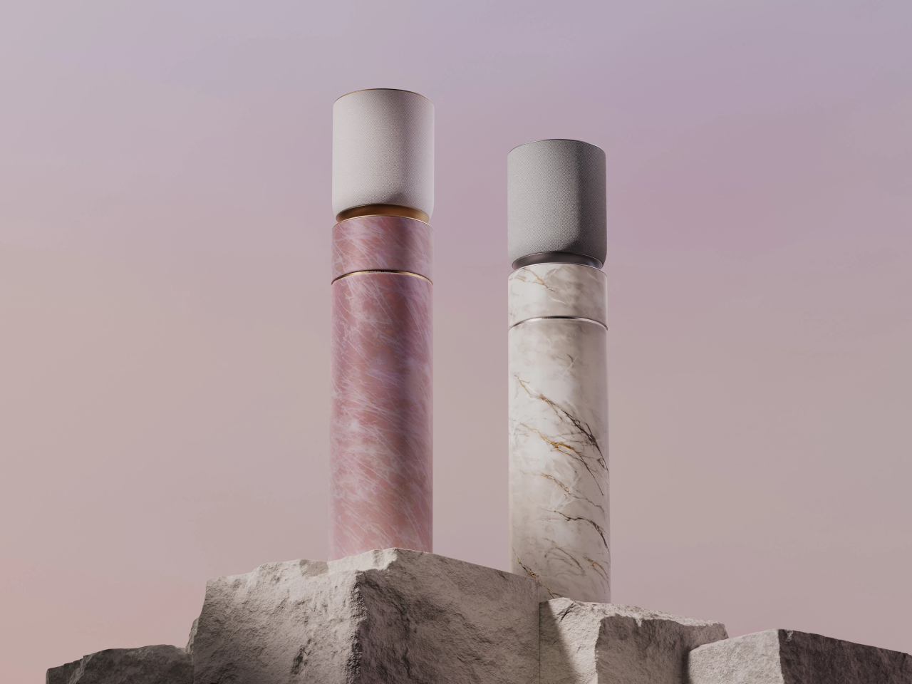 stone-based speaker，limited customization，BEOSOUND，damped resonance，Atelier Bespoke，