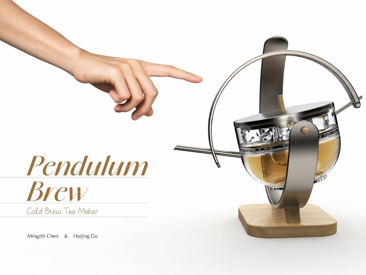 Pendulum mechanism，cold tea extractor，transparent visualization，ice drop cooling，