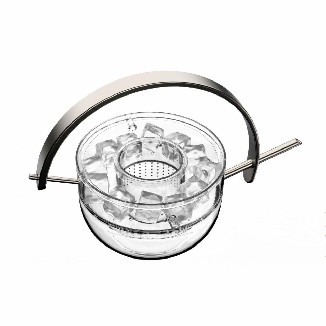 Pendulum mechanism，cold tea extractor，transparent visualization，ice drop cooling，