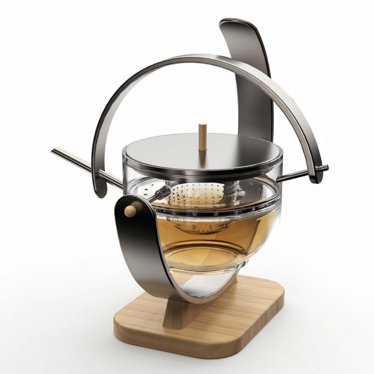 Pendulum mechanism，cold tea extractor，transparent visualization，ice drop cooling，