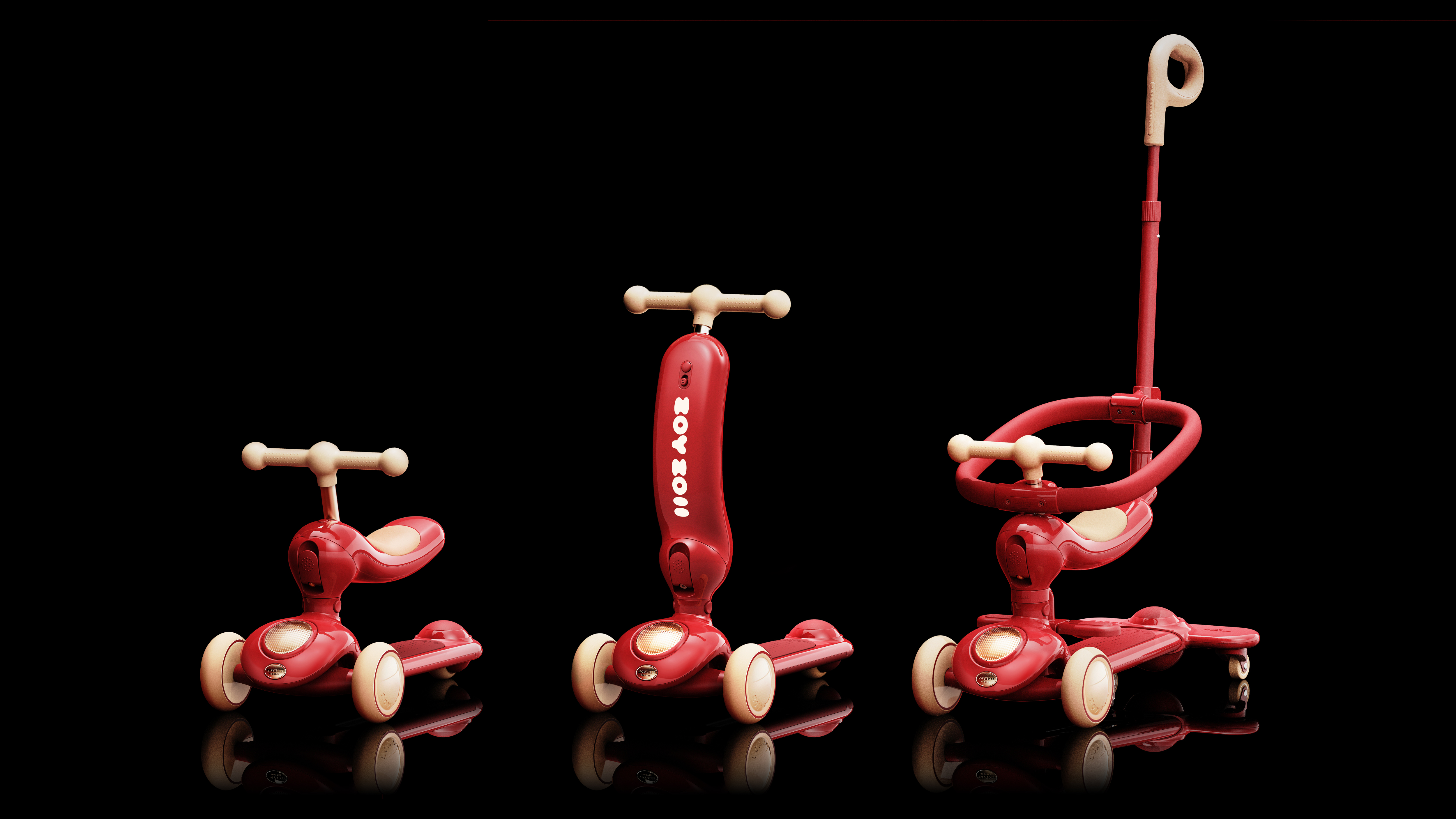 Children's scooters，Yan Control，Retro，