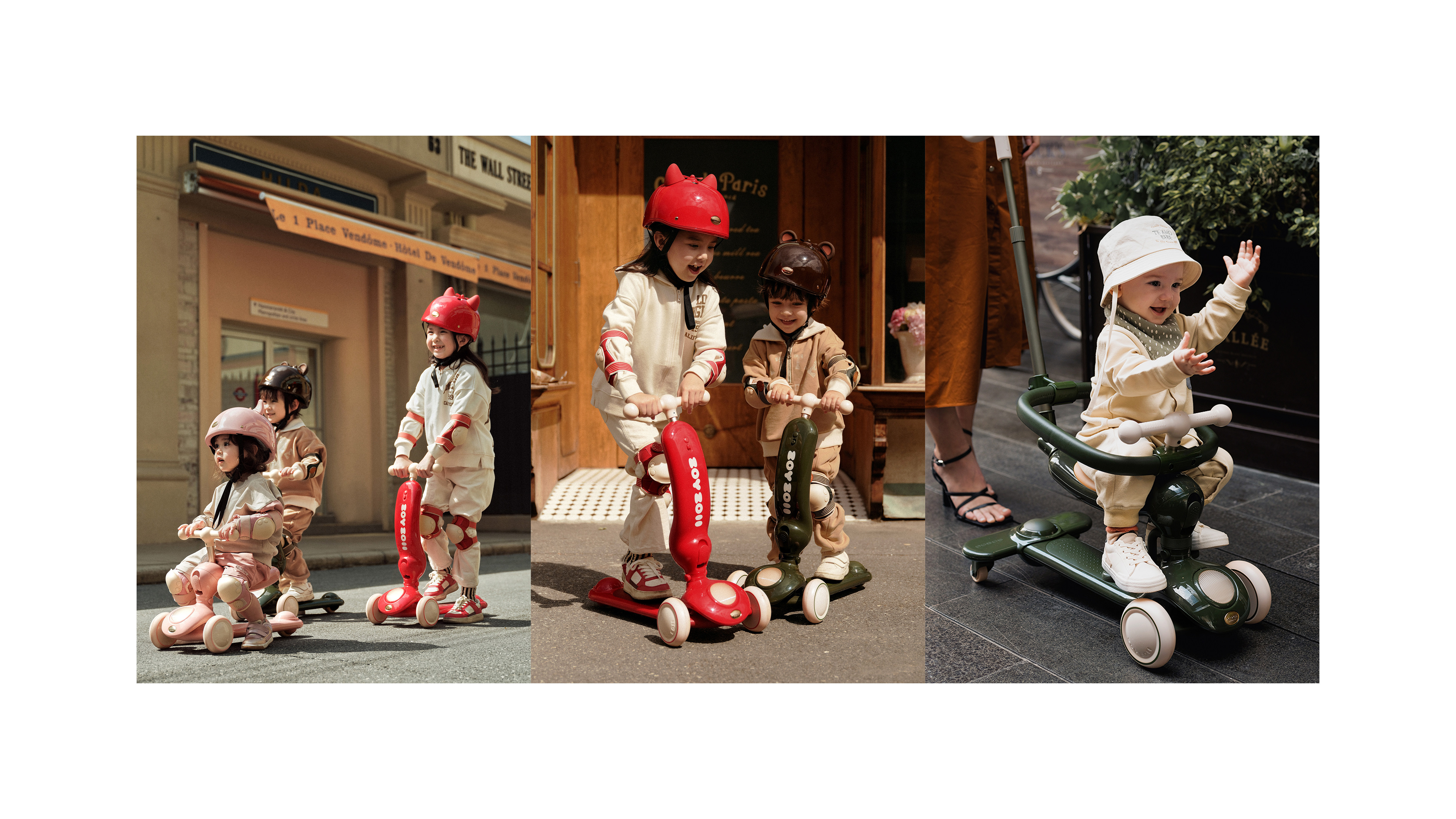 Children's scooters，Yan Control，Retro，