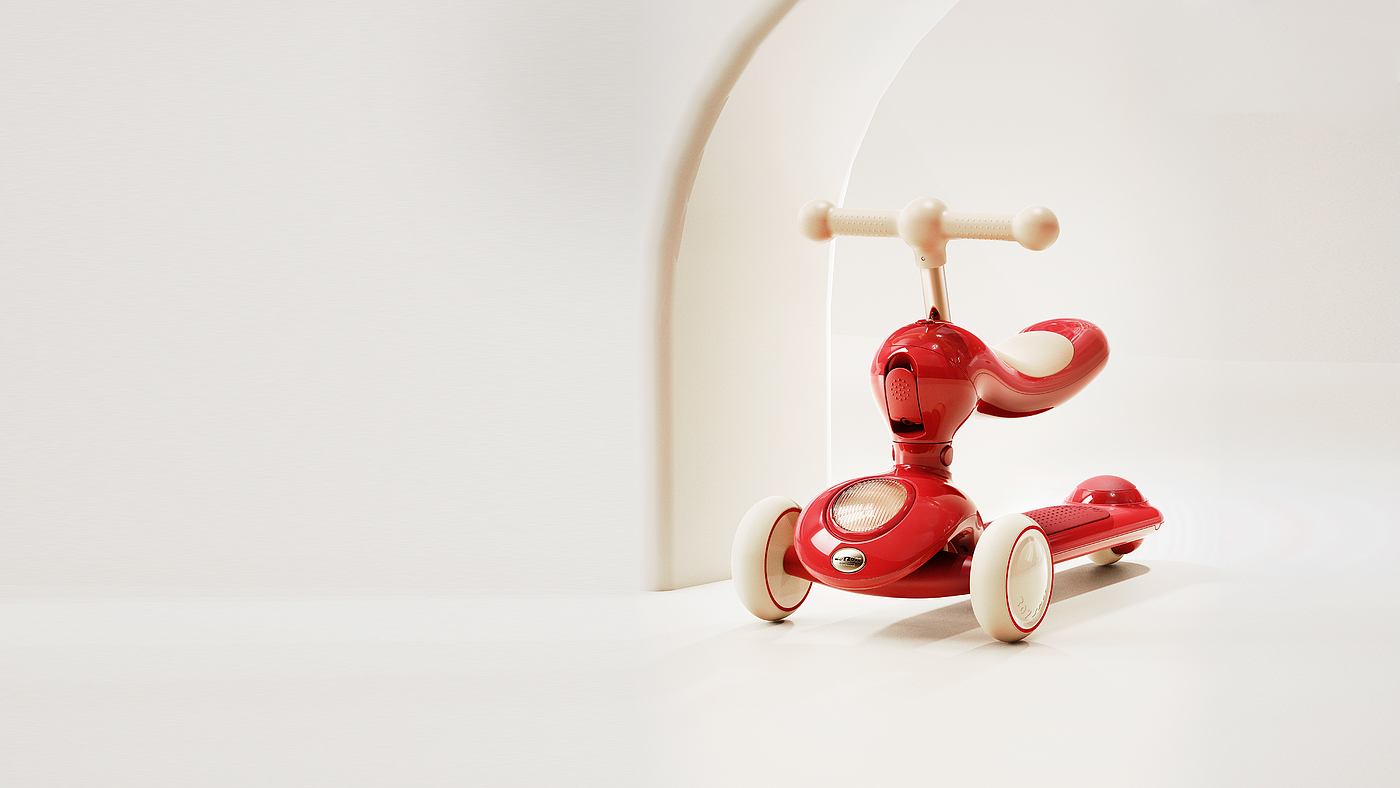 Children's scooters，Yan Control，Retro，