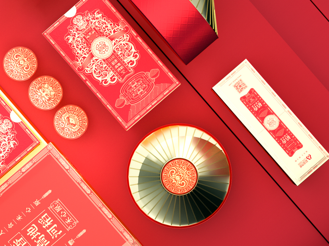 grain packaging design，Packaging Design of Fast Consumer Goods，Gift box design，Series packaging，Creative packaging notes inspiration，Brand, LOGO, VI design，Mongolian Style Grain Packaging，Ethnic retro style packaging，