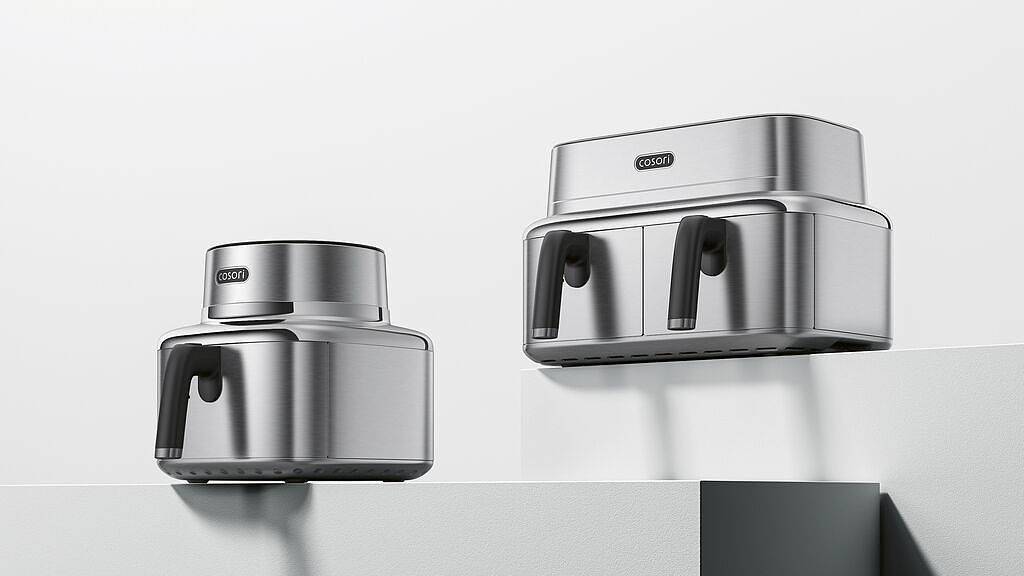 Kitchen appliances，Air fryer，Zhejiang One Point，One point of consultation，industrial product，product design，Red dot award，