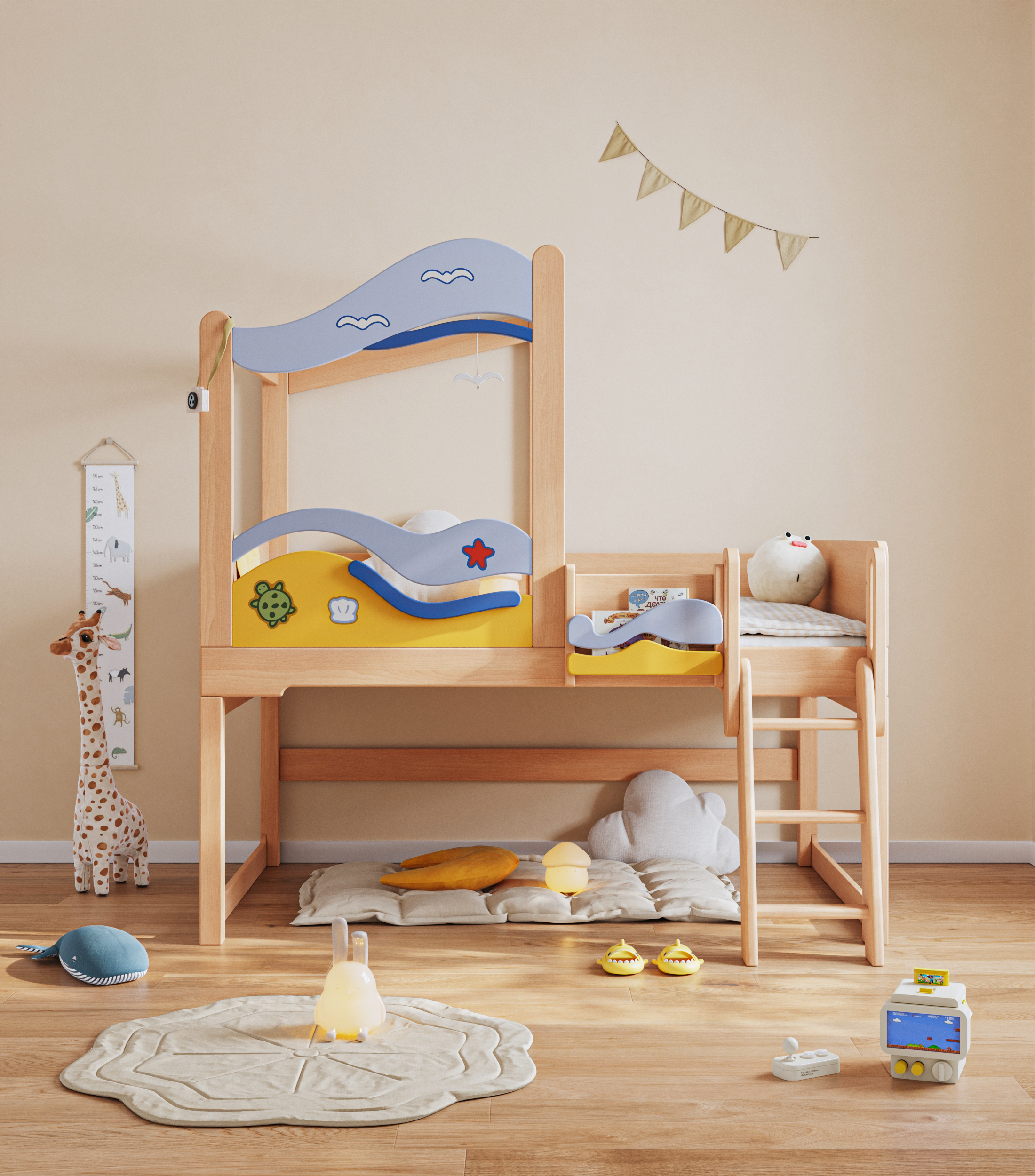 Children design，Children's fun design，Children bed，