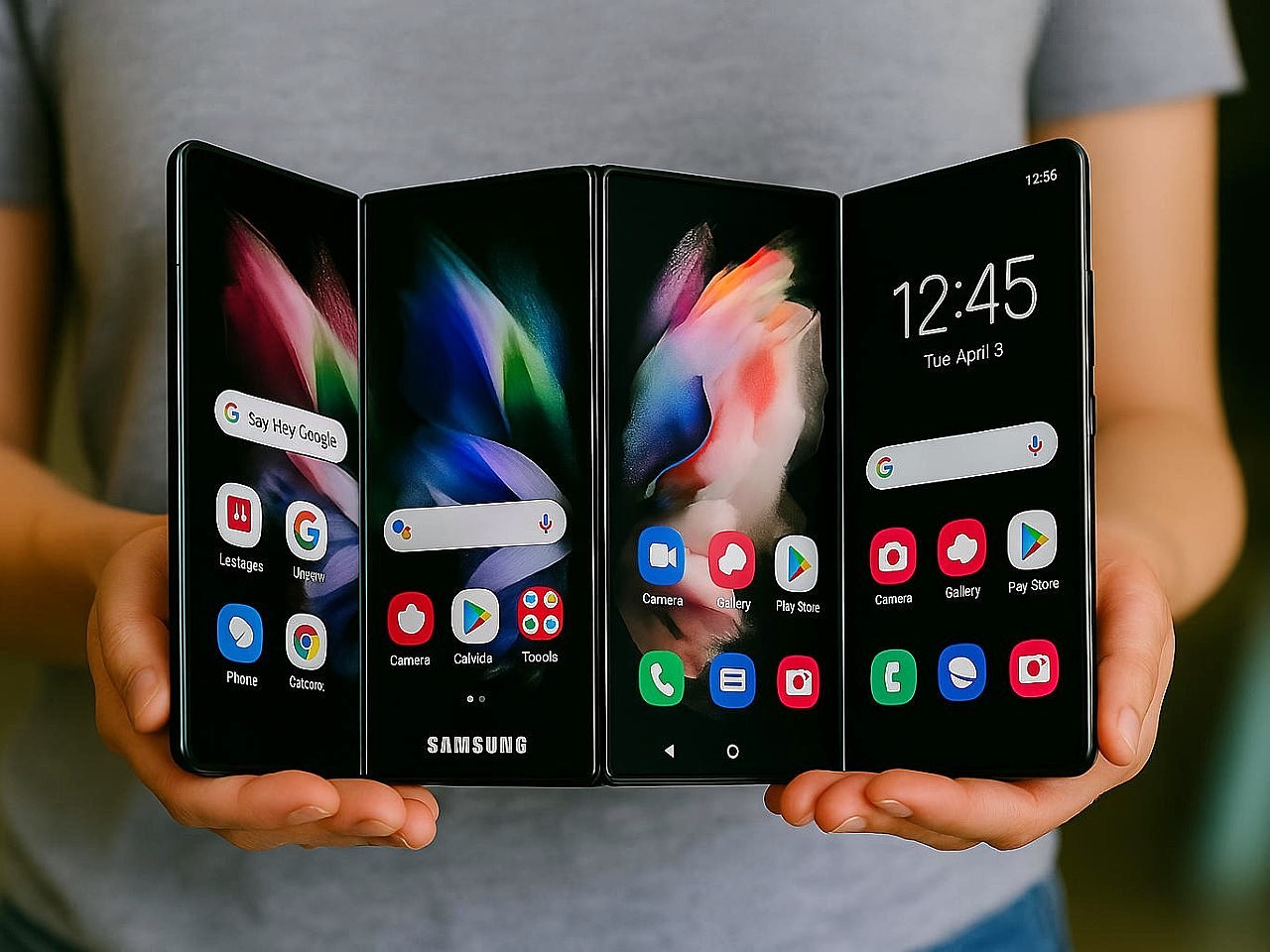 Samsung，mobile phone，Digital，four-fold，Electronic equipment，