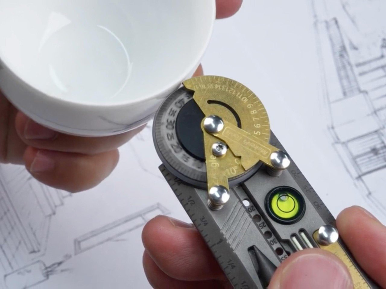 Titanium alloy ruler，bolt driver，Protractor，multi-function，Tiruler，