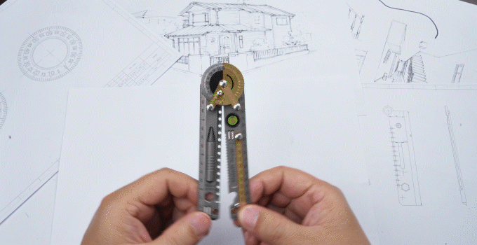 Titanium alloy ruler，bolt driver，Protractor，multi-function，Tiruler，