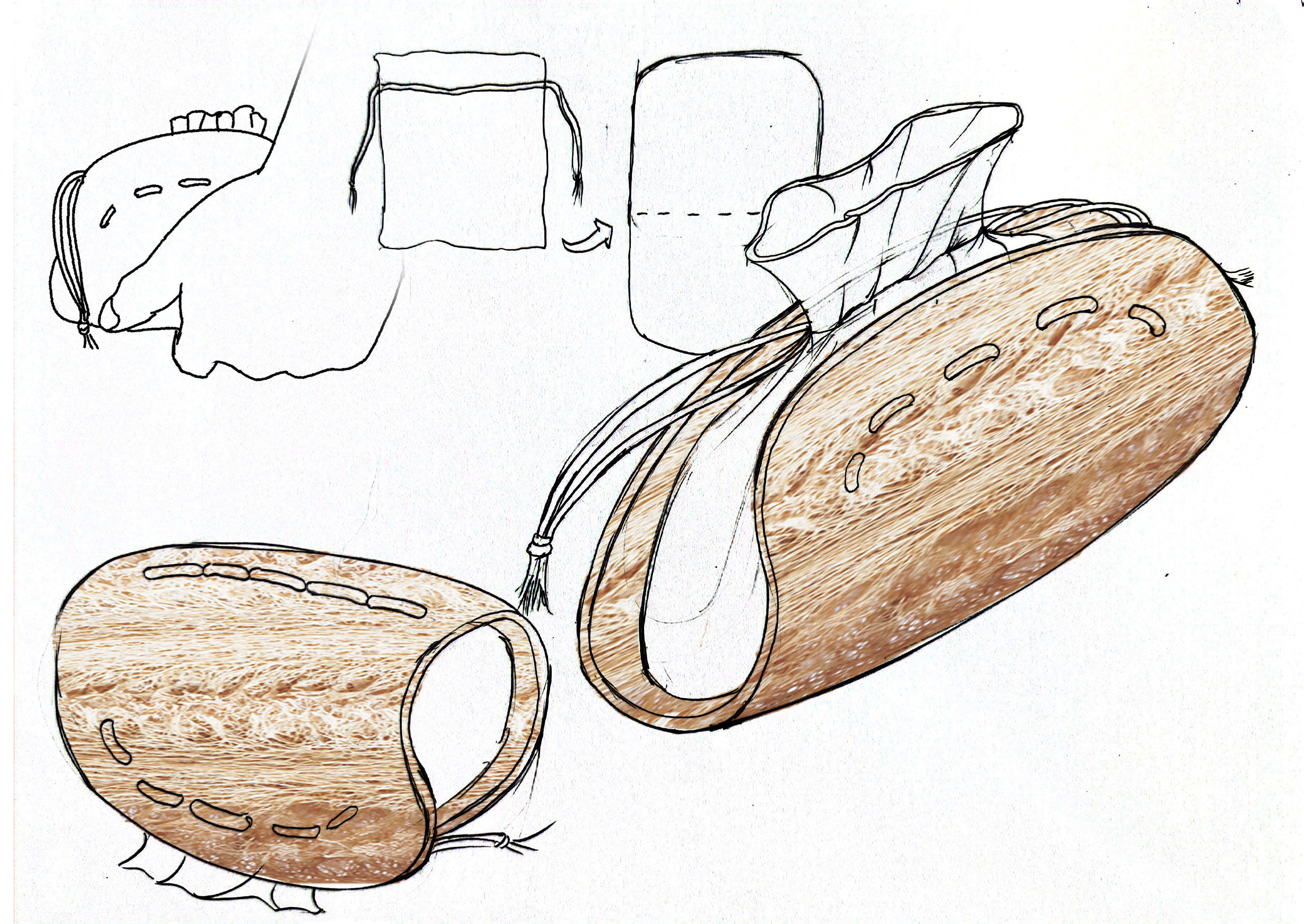 Towel gourd pulp，environment protection，Satchel，Handbag，Cup cover，