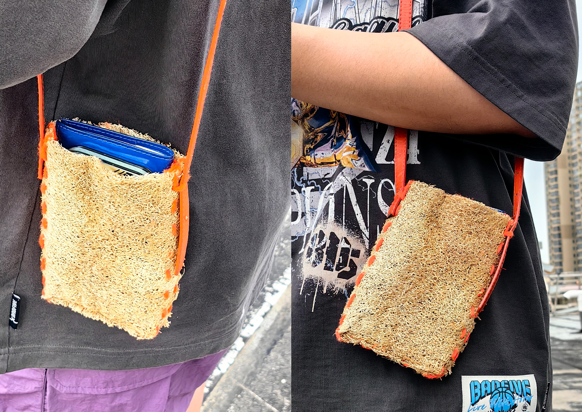 Towel gourd pulp，environment protection，Satchel，Handbag，Cup cover，