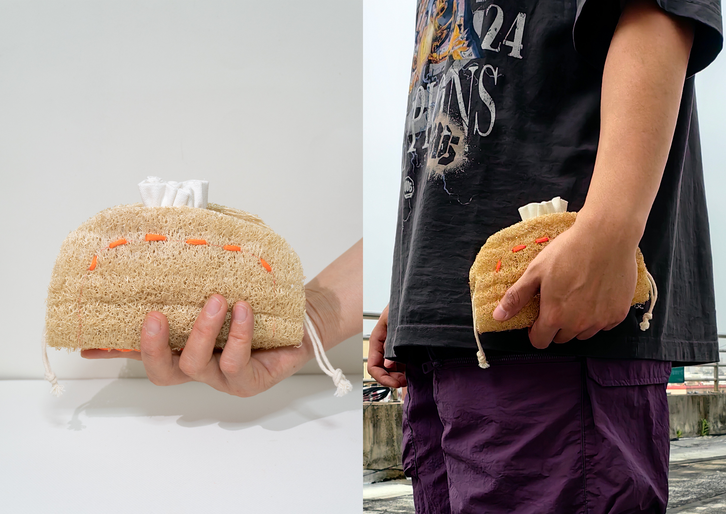 Towel gourd pulp，environment protection，Satchel，Handbag，Cup cover，